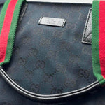 Load image into Gallery viewer, Gucci GG Canvas Sherry Line Tote Bag Handbag black (Pre-owned) 4DV889J
