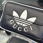 Load image into Gallery viewer, Gucci x Adidas Textured Dollar Calfskin Belt Bag Black (Pre-owned)
