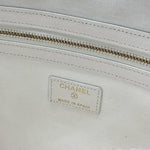 Load image into Gallery viewer, Chanel White Quilted Caviar Medium O Case Clutch Gold Hardware (Pre-owned) CBRKM72

