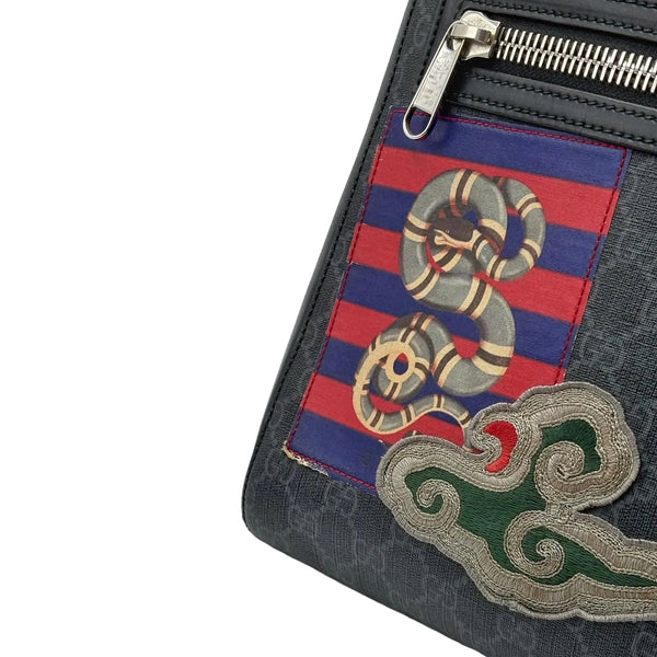 Gucci Black GG Supreme Canvas Night Courier Messenger Bag (Pre-owned) 8J769BV