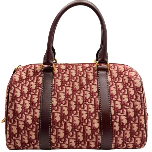 Christian Dior Oblique Boston Bag Bordeaux (Like new) RWTB3HK