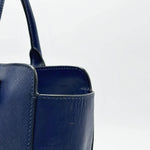 Load image into Gallery viewer, Prada Blue Saffiano Lux Leather Magentic Closure Tote (Pre-owned) MMVQ39B

