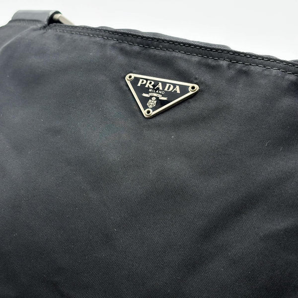 Prada Nylon Black Messenger Crossbody Bag (Pre-owned)