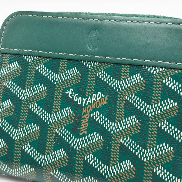 Goyardine Matignon PM Wallet Green (Like new) XKCHYY3