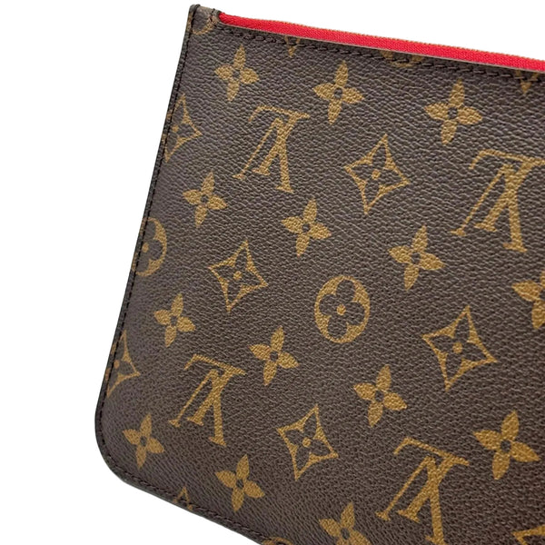 Louis Vuitton Monogram Canvas Neverfull PM Pochette Zippered Clutch Bag W/O Strap (Bnew) J4482MQ