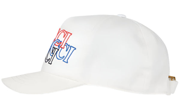 Gucci White Logo-Embroidered Baseball Cap