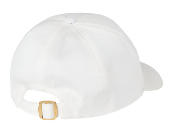 Gucci White Logo-Embroidered Baseball Cap