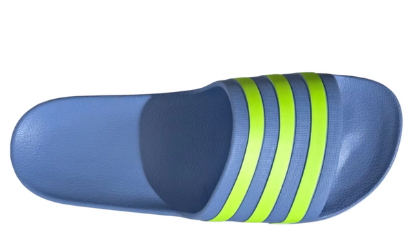 Adidas Adilette Aqua Slides Blue Fusion Lucid Lemon