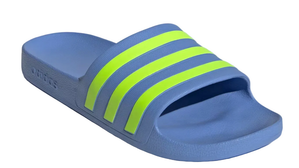 Adidas Adilette Aqua Slides Blue Fusion Lucid Lemon