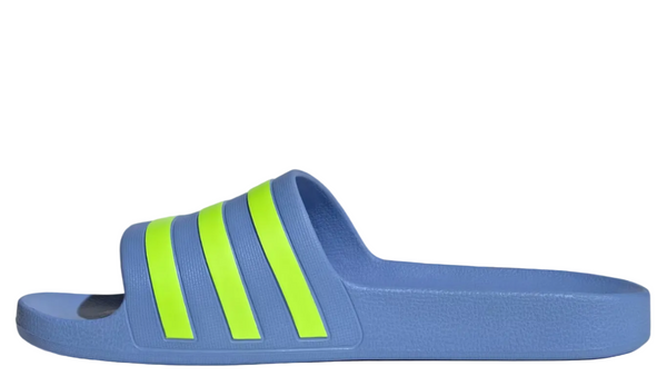 Adidas Adilette Aqua Slides Blue Fusion Lucid Lemon