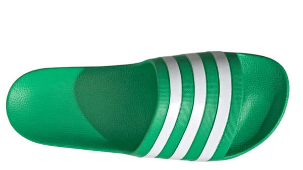Adidas Adilette Aqua Slides Vivid Green Cloud White