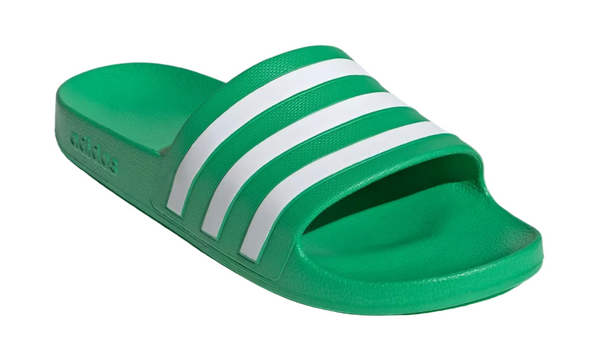 Adidas Adilette Aqua Slides Vivid Green Cloud White