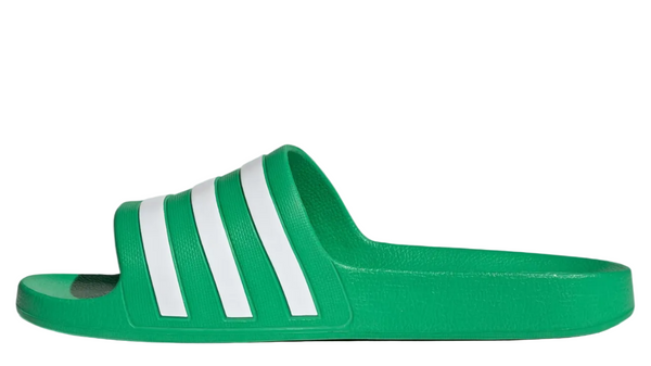 Adidas Adilette Aqua Slides Vivid Green Cloud White