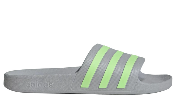 Adidas Adilette Aqua Slides Grey Two Green Spark Grey