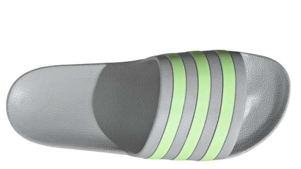Adidas Adilette Aqua Slides Grey Two Green Spark Grey
