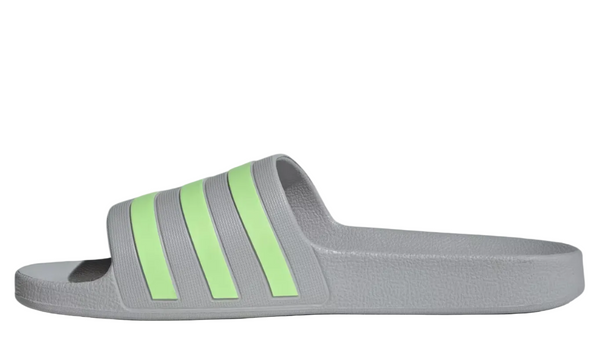 Adidas Adilette Aqua Slides Grey Two Green Spark Grey