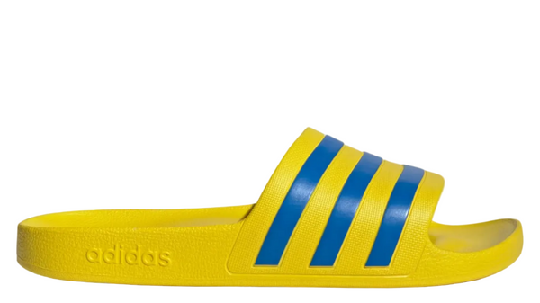 Adidas Adilette Aqua Slides Yellow Bright Royal