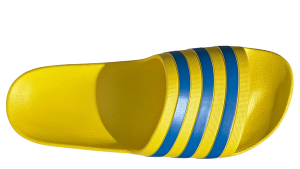 Adidas Adilette Aqua Slides Yellow Bright Royal