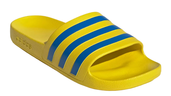 Adidas Adilette Aqua Slides Yellow Bright Royal