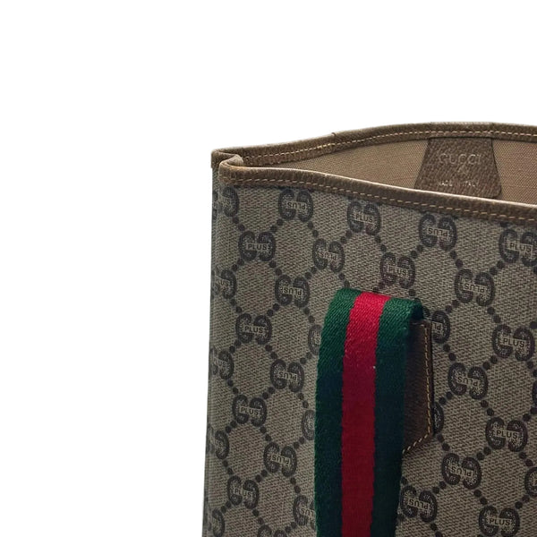 Gucci 20th Century GG Supreme Plus Sherry Line Web tote bag (Pre-Owned)