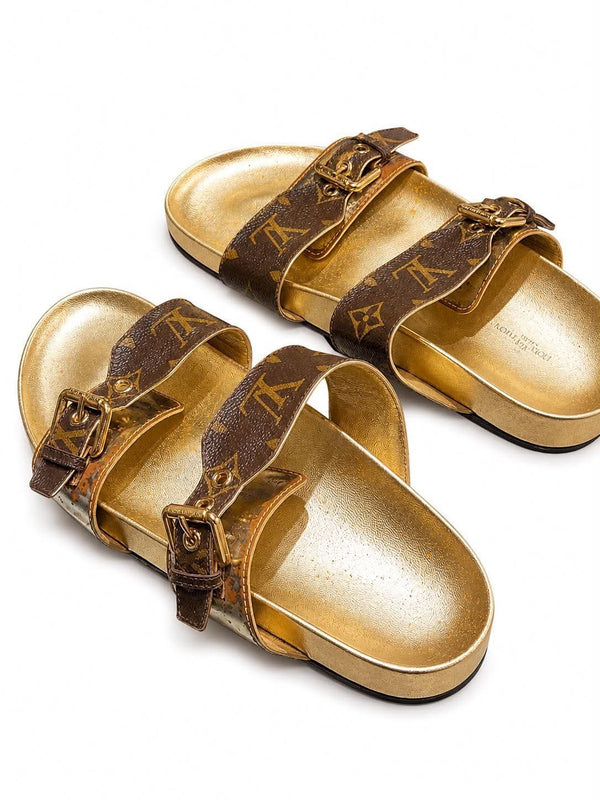 Louis Vuitton Bom Dia Leather Sandals (Pre-owned)