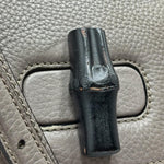 Load image into Gallery viewer, Gucci Cellarius Calfskin Medium Bamboo Daily Top Handle Bag Storm Grey (Pre-owned) 3R2BHMB
