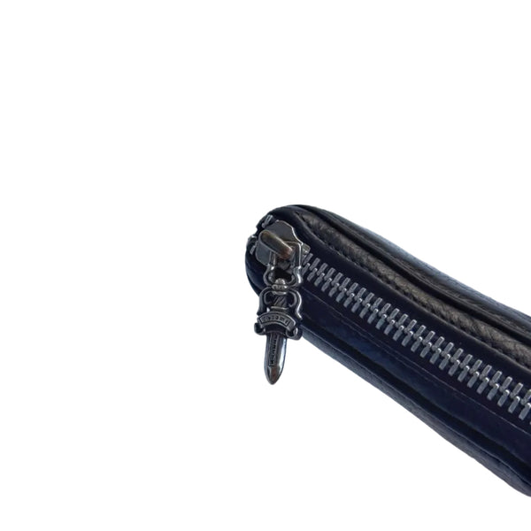 Chrome Hearts REC F ZIP Wallet 3 Cemetery Cross Patch black Leather (Vintage)