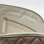 Load image into Gallery viewer, Chanel White Quilted Caviar Medium O Case Clutch Gold Hardware (Pre-owned) CBRKM72
