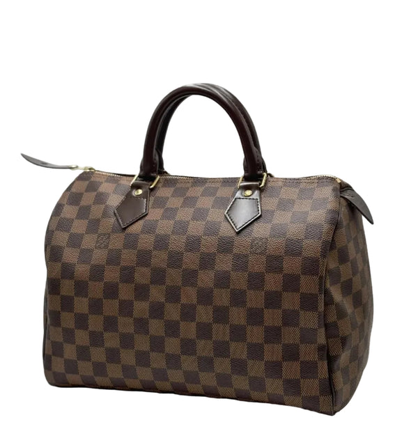 Louis Vuitton Speedy 30 Damier Ebene Canvas Handbag (Like new) 87D4K87