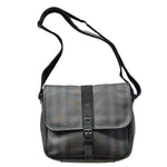 Load image into Gallery viewer, Burberry Black/Brown Check Coated Canvas Messenger Bag (Pre-owned)
