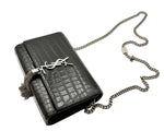 Load image into Gallery viewer, Saint Laurent Kate Tassel Chain Bag Small Croc-Embossed (Like new)
