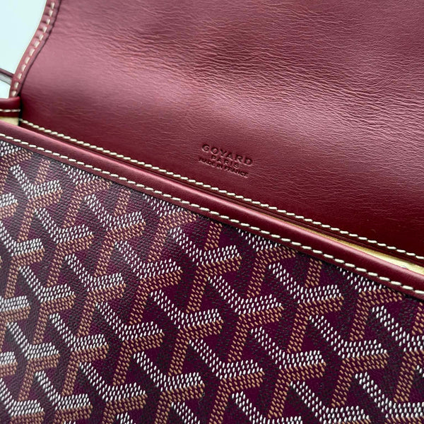 Goyard Goyardine Belvedere II PM shoulder bag Burgundy (Like new) HBJQK3H