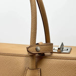 Load image into Gallery viewer, Prada Caramel Saffiano Lux Leather Twin Tote Bag (Pre-owned) HJTX82W
