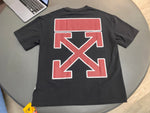 Load image into Gallery viewer, Off-White Black Red white Arrow Short Sleeve T-shirt Black
