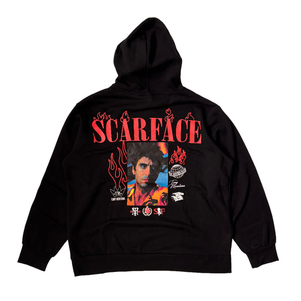 Scarface Tony Montana Black Red Hoodie
