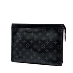 Load image into Gallery viewer, Louis Vuitton Pochette Voyage Monogram Eclipse MM Black/Grey (Pre-owned) J64W342
