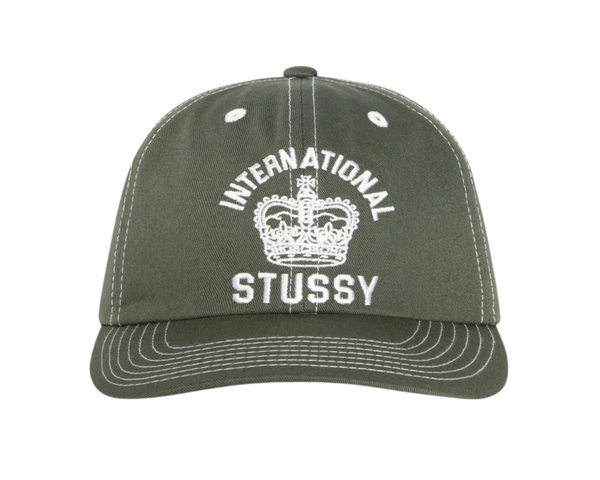 Stussy MD INT. Crown Strapback Cap Dark Olive