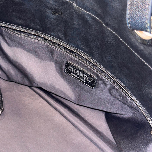 Chanel Black Coated Canvas Paris-Biarritz Grand Shopping Tote Bag (Pre-owned)
