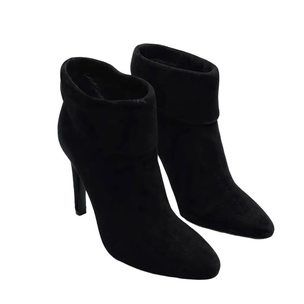Ralph Lauren Black Suede Heeled Boots (Pre-owned)