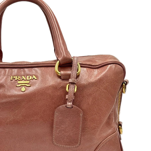 Prada Antico Vitello Shine Leather East/West Satchel Bag (Pre-owned) C8KHRM9