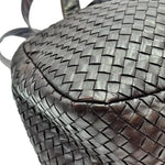 Load image into Gallery viewer, Bottega Veneta Brown Intrecciato Woven Nappa Leather Boston Top Handle Bag (Pre-owned) T4B7G43
