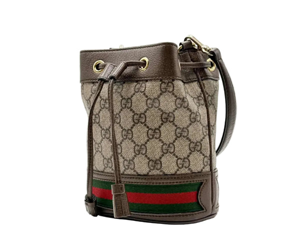 Gucci Ophidia Mini Bucket Bag in GG Supreme Canvas (Like new)