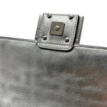 Load image into Gallery viewer, Fendi Midi Baguette Chain Bag Zucca Embossed Leather Silver (Pre-owned) C4DTW7W
