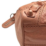 Load image into Gallery viewer, Balenciaga Grenadine Lambskin Leather Peach Giant Brogues Bag (Pre-owned) KVCKMH6
