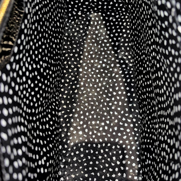 Louis Vuitton Limited Edition Yayoi Kusama Black Monogram Vernis Dots Lockit MM Bag (Vintage Condition)