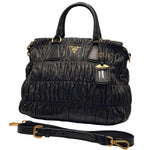 Load image into Gallery viewer, Prada Black Nappa Leather Gaufre Tote Bag (Pre-owned) XGY97GW
