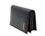 Load image into Gallery viewer, Saint Laurent Tiny Cassandre Card Case Black Leather (Like new)
