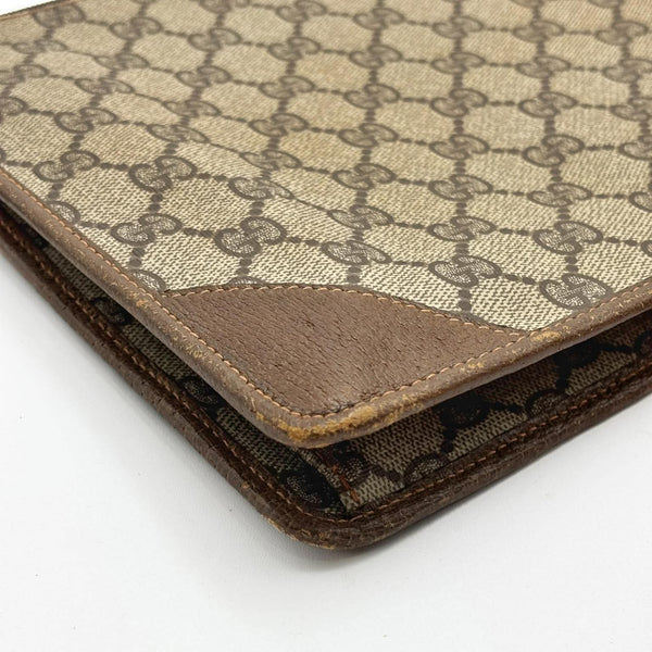 Gucci Ophidia Brown Canvas Clutch Bag Vintage (Pre-owned) MXJR6TW