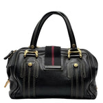 Load image into Gallery viewer, Gucci Leather Aviatrix Boston Bag Black (Pre-owned) T3YM67D
