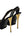 Louis Vuitton Slingback Heels in Black Suede With Gold Leather Trim And Metallic Gold Heel